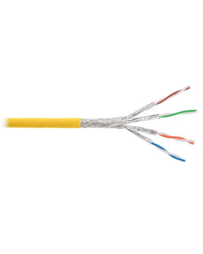 S/FTP, 4pair, Cat7a, Solid, In, LSZH (NKL 4375C-YL). Кабель «витая пара» (LAN) для структурированных систем связи. NIKOLAN в Барнауле