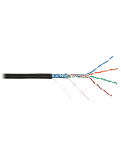 F/UTP 4pair, Cat5e, Solid, Out, PVC (NMC 4200B-BK). Кабель «витая пара» (LAN) для структурированных систем связи. NIKOMAX в Барнауле