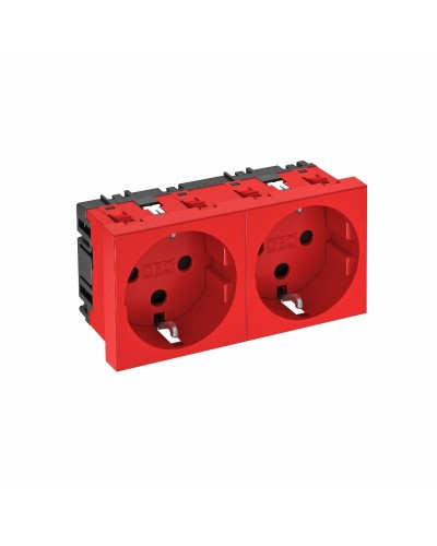 STD-D0 SRO2, (6120028). Розетка 0° двойная 2х2К+З, со шторками, 16А 250В красная. OBO Bettermann в Барнауле