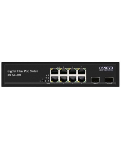 SW-80802(150W). Промышленный PoE коммутатор Gigabit Ethernet на 10 портов. OSNOVO в Барнауле
