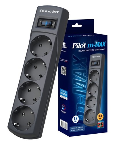 Pilot m-MAX 3м. Сетевой фильтр. Pilot в Барнауле