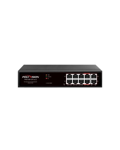 PND-08P-2M v.2. Коммутатор 10-портовый с функцией PoE. Polyvision в Барнауле