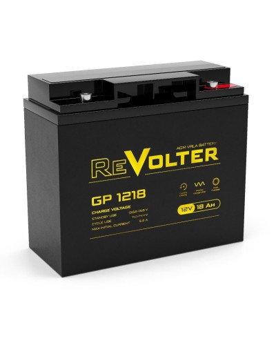 Revolter GP 1218. Аккумулятор автомобильный герметичный свинцово-кислотный. Revolter в Барнауле