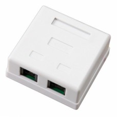 Розетка компьютерная внешняя, 2-порта RJ-45 (8P8C), UTP CAT 6 REXANT (03-0136): Розетка RJ-45
