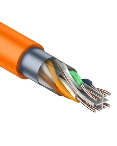 F/UTP, CAT 6, ZH нг(А)-HF, 4PR, 23AWG, INDOOR, SOLID, оранжевый, 305 м, REXANT (01-0151). Кабель «витая пара» (LAN) для структурированных систем связи. Rexant в Барнауле