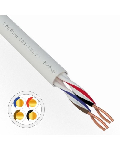 КПСВВнг(А)-LSLTx 2х2х0,5 REXANT (01-4875). Кабель для систем передачи данных пониженной пожароопасности c низким дымо- и газовыделением, с низкой токсичностью продуктов горения. Rexant в Барнауле