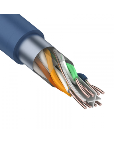 F/UTP, CAT 6, PVC, 4PR, 23AWG, INDOOR, SOLID, синий, 305 м, REXANT (01-0147). Кабель «витая пара» (LAN) для структурированных систем связи. Rexant в Барнауле