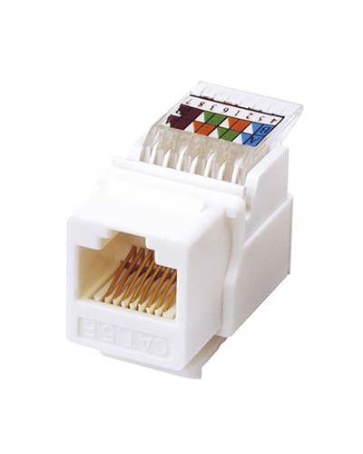 Модуль Keystone Jack RJ-45(8P8C), UTP, CAT 5e, тип 180 градусов, самозажимной, белый REXANT (03-1012): Модуль Keystone Jack в Барнауле