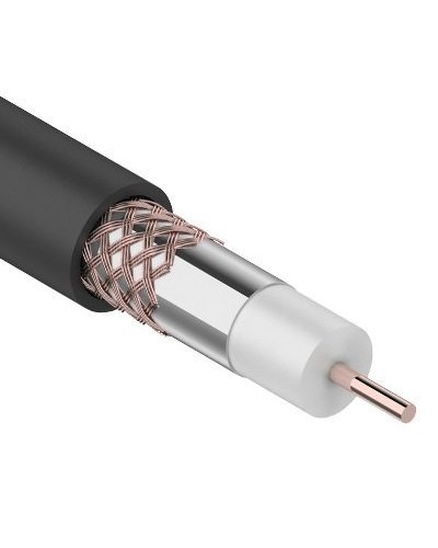RG-6U+Cu, 75 Ом, Cu/Al/Cu, 64%, 305 м OUTDOOR REXANT (01-2232). Кабель коаксиальный радиочастотный. Rexant в Барнауле