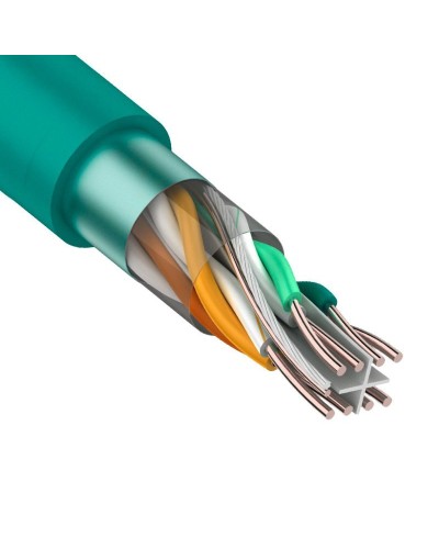 F/UTP, CAT 6, нг(А)-LSLTx, 4х2х0,575мм, 23AWG, INDOOR, SOLID, зеленый, 305м REXANT (01-0171). Кабель «витая пара» (LAN) для структурированных систем связи. Rexant в Барнауле