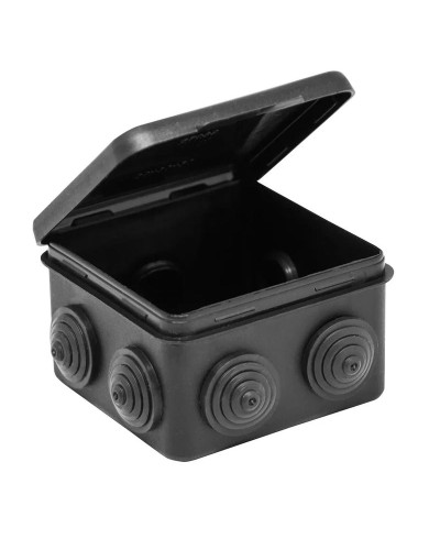 Коробка TYCO ОП 80х80х50мм откидная крышка УХЛ1 IP54 черный (67040МЧ). Коробка распределительная. RuVinil в Барнауле
