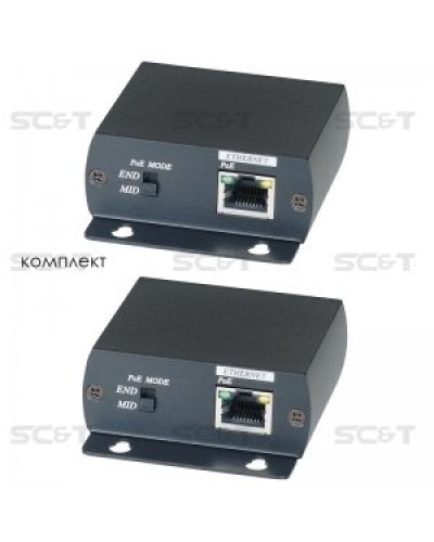 IP01P. Удлинитель Ethernet с PoE. SC&T в Барнауле