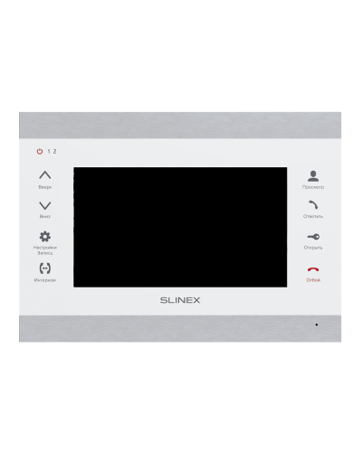 SL-07MHD (серебро+белый). Монитор домофона цветной с функцией «свободные руки». SLINEX в Барнауле