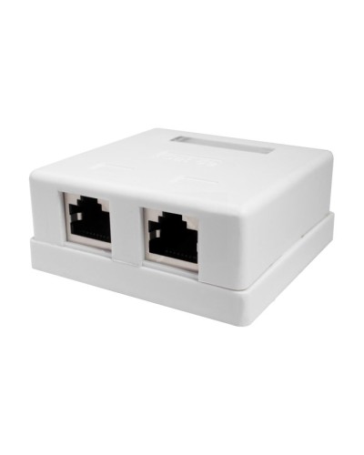 Розетка настенная RJ-45, 8P8C, Cat.5e, 2 порта, FTP (10-0308). Компьютерная розетка. SUPRLAN в Барнауле