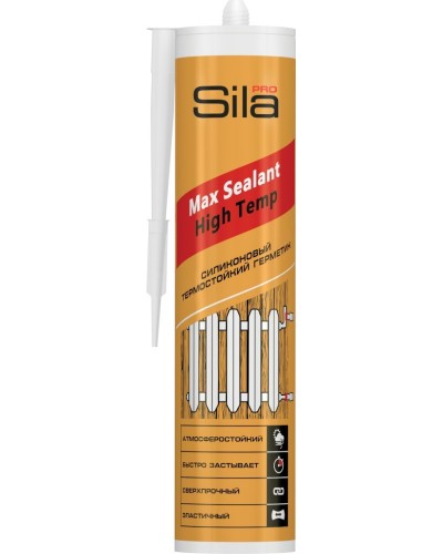Герметик Sila PRO Max Sealant, High Temp, термостойкий, 280 мл. Герметик силиконовый термостойкий, красный. Sila в Барнауле