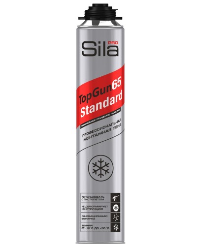 Пена монтажная Sila Pro TopGun 65 STANDARD winter, 850 мл. Пена монтажная профессиональная. Sila в Барнауле