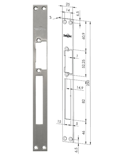 ST-SL502SP. Запорная планка длинная. Smartec в Барнауле