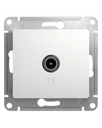 Glossa розетка TV антенна коннектор, 1-местная, скрытой установки, механизм, белый (GSL000193). Розетка TV антенна. Systeme Electric в Барнауле
