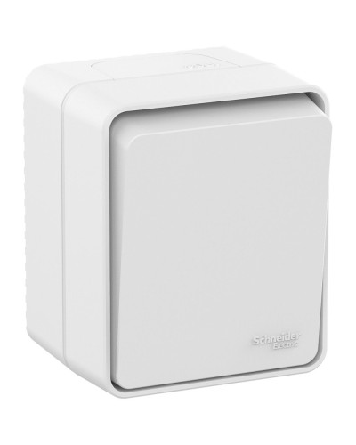 AtlasDesign PROFI54 выключатель 1-клавишный, открытой установки, белый (ATN540111). Выключатель. Systeme Electric в Барнауле