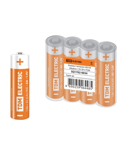 LR6 AA Alkaline 1,5V SR-4 TDM (SQ1702-0034). Элемент питания. TDM ЕLECTRIC в Барнауле