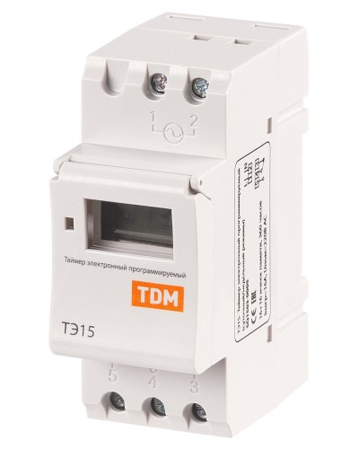 ТЭ15-1мин/7дн-16on/off-16А-DIN TDM (SQ1503-0005). Таймер электронный. TDM ЕLECTRIC в Барнауле