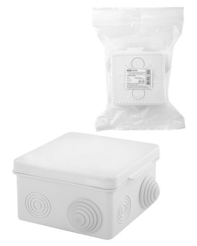 Коробка ОП 80х80х50мм, крышка, IP54, 7вх., белая (SQ1401-0922). Распаячная коробка. TDM ЕLECTRIC в Барнауле