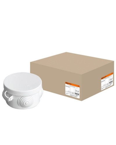 Коробка ОП D65х40мм, крышка, IP54, 4вх. (SQ1401-0501). Распаячная коробка. TDM ЕLECTRIC в Барнауле