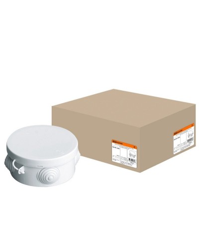 Коробка ОП D85х40мм, крышка, IP54, 4вх. (SQ1401-0502). Распаячная коробка. TDM ЕLECTRIC в Барнауле