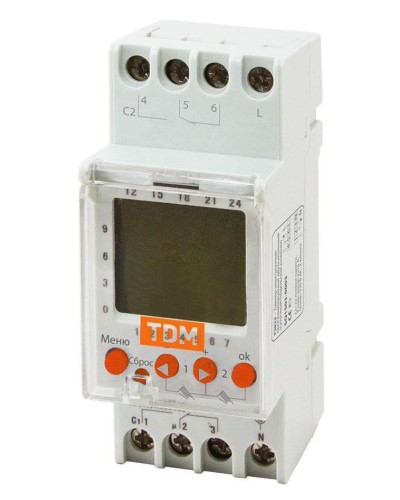 ТЭ822-2кан-1мин/7дн-44on/off-2х16А-DIN TDM (SQ1503-0003). Таймер электронный. TDM ЕLECTRIC в Барнауле