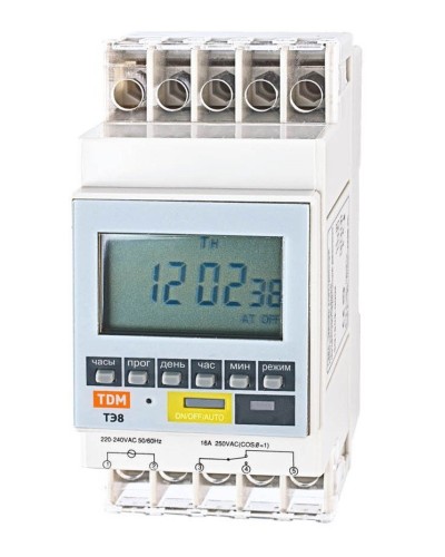 ТЭ8A-1мин/7дн-8on/off-16А-DIN TDM (SQ1503-0002). Таймер электронный. TDM ЕLECTRIC в Барнауле