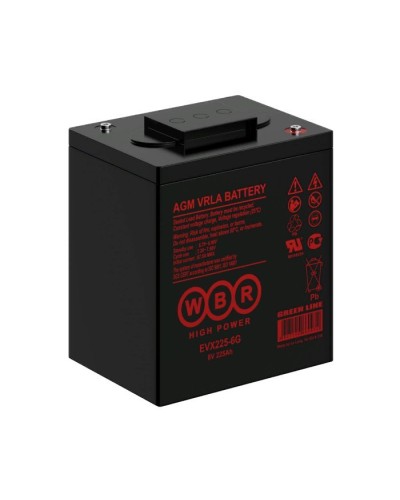 WBR EVX225-6G. Аккумулятор герметичный свинцово-кислотный. WBR в Барнауле