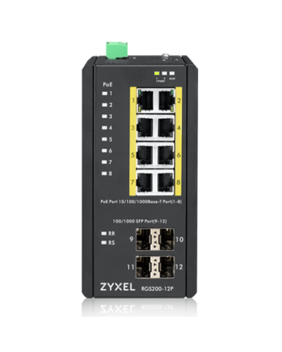 RGS200-12P-ZZ0101F. Промышленный L2 PoE+ коммутатор. ZYXEL в Барнауле