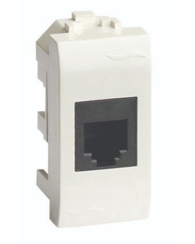 Розетка RJ-45 Brava 1 модуль слоновая кость (75457S): Розетка компьютерная с одним разъёмом в Барнауле