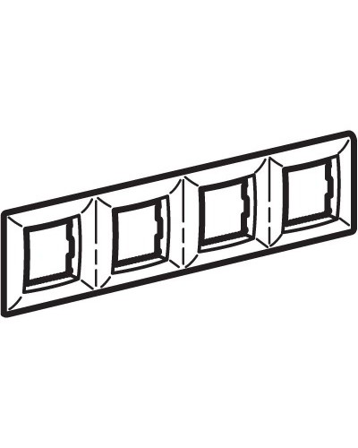 Рамка на 2+2+2+2 модуля (четырехместная), белая (75014W): Рамка четырехместная, Brava в Барнауле