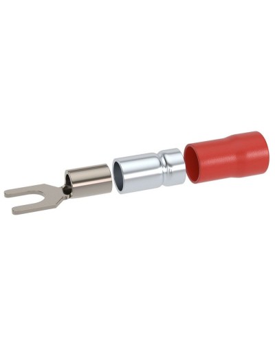 Наконечник вилочный НВИ 0,25-1,5 М3 (D3,2мм) (100 шт) (2A13P-DS-PVC). Наконечник вилочный с изолированным фланцем ПВХ, двойная гильза. ДКС в Барнауле