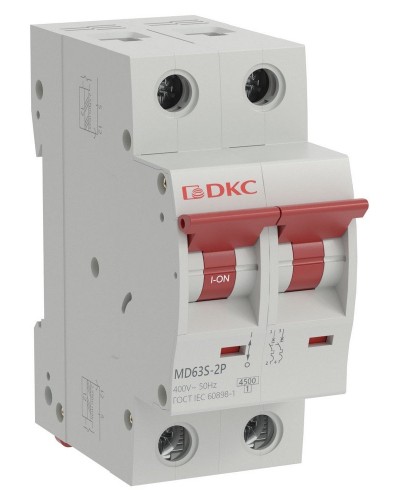 YON max MD63S 2P 6А 4,5кА C (MD63S-2PC6). Автоматический выключатель. ДКС в Барнауле