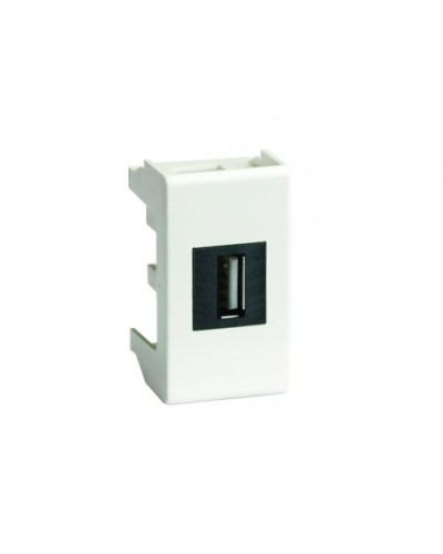 Розетка USB 2.0 Brava 1 модуль белая (76200B): Розетка USB в Барнауле