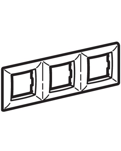 Рамка на 2+2+2 модуля (трехместная), белая (75013W): Рамка трехместная, Brava в Барнауле