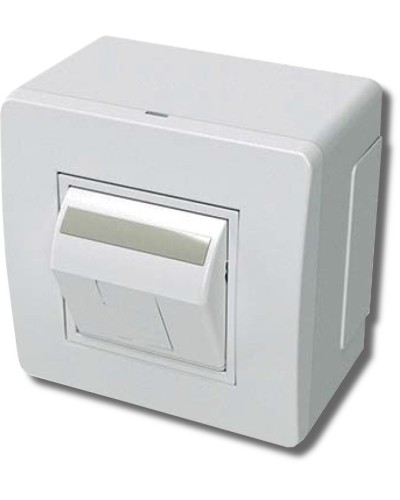 Коробка в сборе с 1 розеткой RJ45, кат.5е, белая (10665): Коробка в сборе в Барнауле