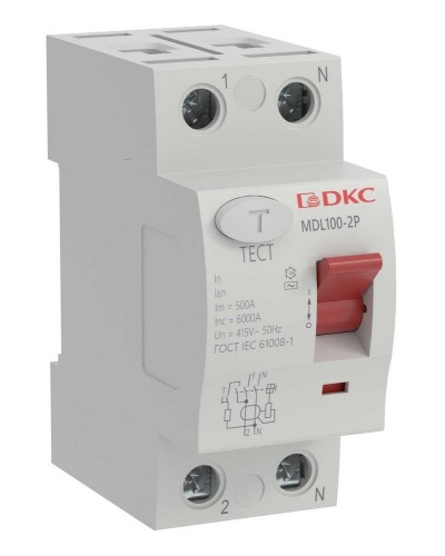 YON MAX MDL100 ВДТ, 2P, 30mA, 40A, АС (MDL100-2P2-40-AC). Автоматический выключатель дифференциальный (УЗО). ДКС в Барнауле