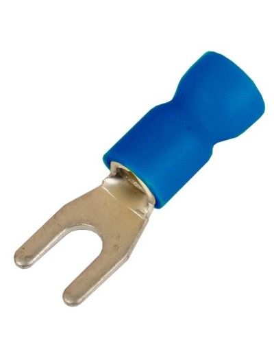 Наконечник вилочный НВИ 1,5-2,5 М5 (D5,3мм) (100 шт) (2B15P-EE-PVC). Наконечник вилочный с изолированным фланцем ПВХ. ДКС в Барнауле