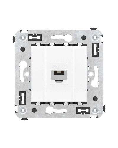Розетка RJ-45 в стену, кат.5E, Avanti, одинарная, белое облако (4400663). Розетка компьютерная. ДКС в Барнауле