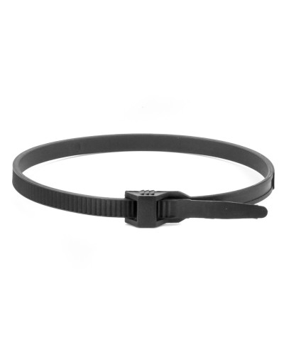 Хомут 9х300 P6.6 черный (100шт) (26502SR). Хомут с плоским замком. ДКС в Барнауле