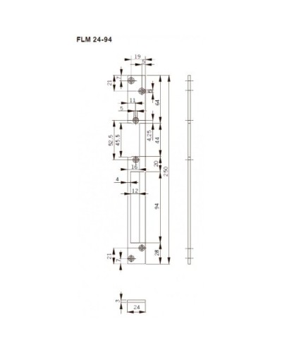 FLH24-94. Запорная планка длинная. dormakaba в Барнауле