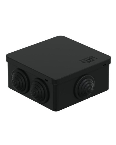 Коробка JBS101 100х100х55, 6 вых., IP55, черная (44037BL-1). Коробка монтажная. Экопласт в Барнауле