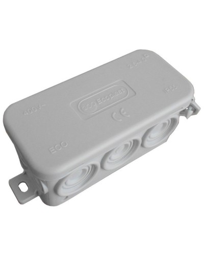 Коробка JBL090 90х42х40, 10вых., 4P (0,15…2,5мм²) серая (43154HF-GR). Коробка монтажная, огнестойкая, без галогена. Экопласт в Барнауле