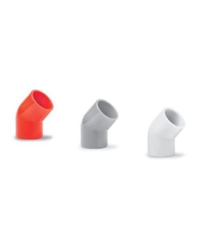 Ecoplast поворот 45гр., для аспирационной системы D25, АБС, белый (10 шт) (49225-10W). Поворот для аспирационной системы. Экопласт в Барнауле