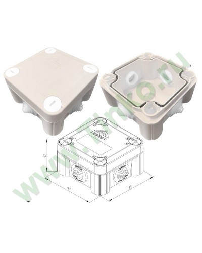 КМ-1010(П)-IP55. Коробка монтажная. Гефест в Барнауле