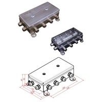 КМ-О (16к)-IP66-1224, 12 вводов, нержавейка: Коробка монтажная огнестойкая