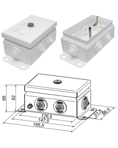 КМ IP55-0812 (без DIN рейки). Коробка монтажная электротехническая. Гефест в Барнауле